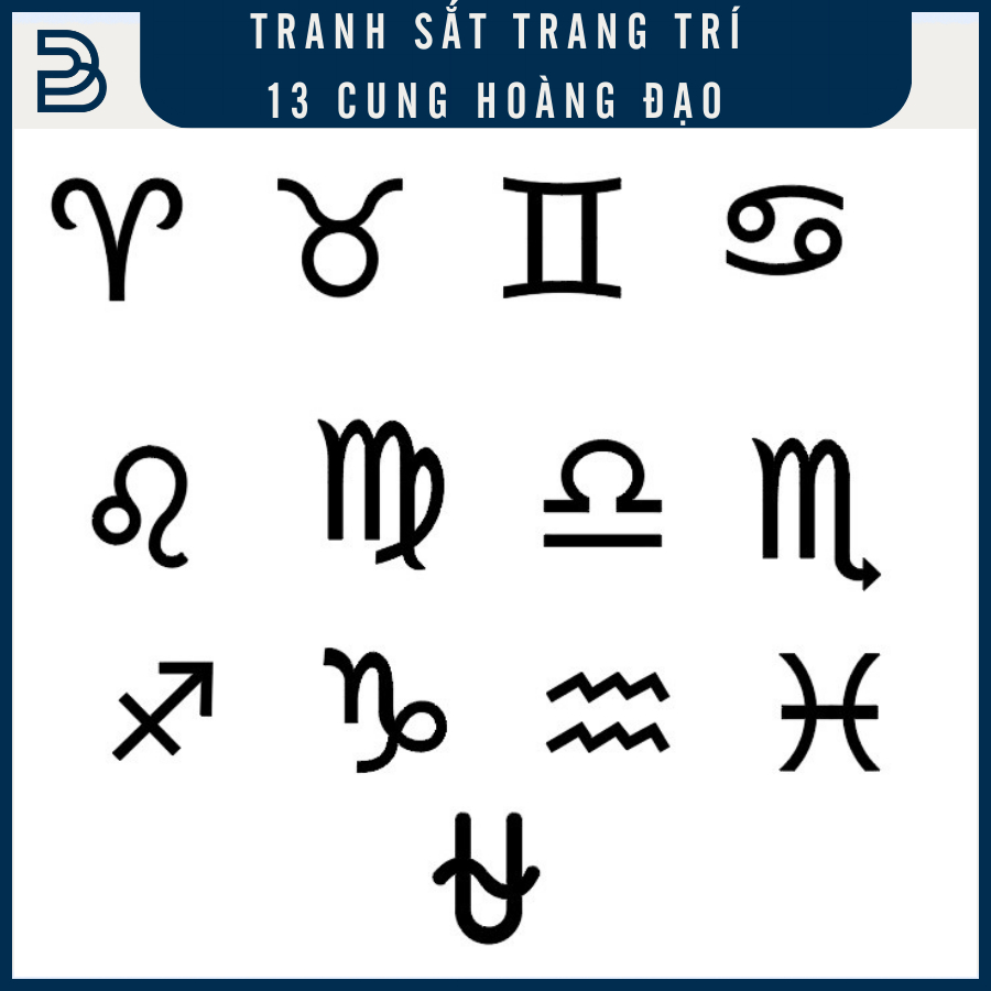 Tranh sắt CNC B17 | Tranh sắt "Cung hoàng đạo", Treo tường nghệ thuật, Decor trang trí nội thất
