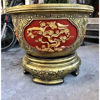 Khuôn Đúc Chậu Tròn 80cm Kèm Chân Kỷ