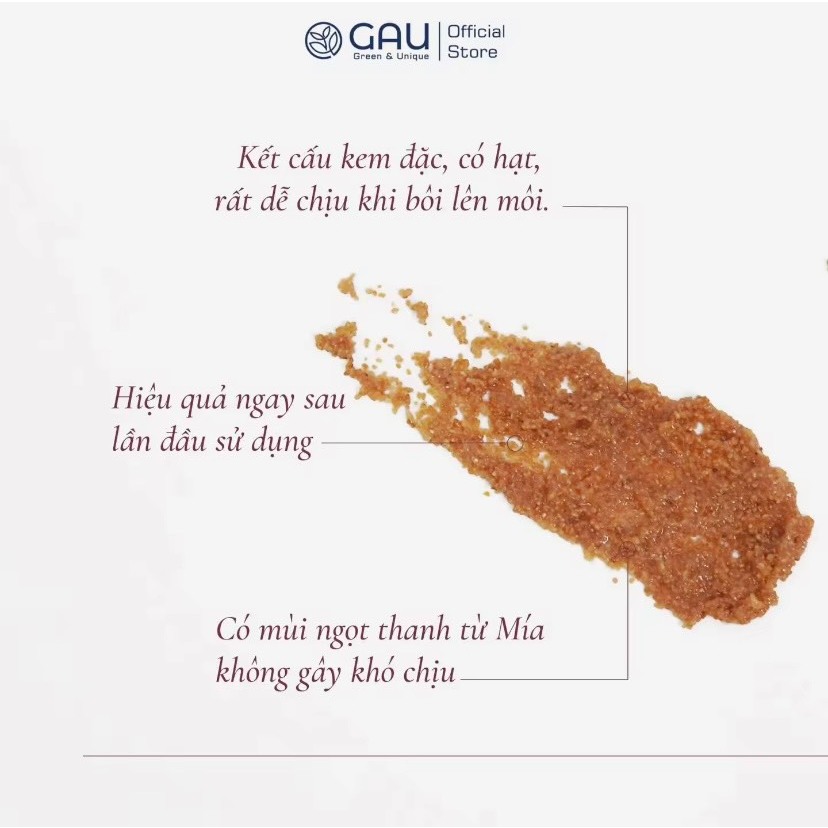 Tẩy Tế Bào Chết Môi - GAU Black Molasses Lipscrub Smooth & Fresh Chiết Xuất Mật Mía 30ml