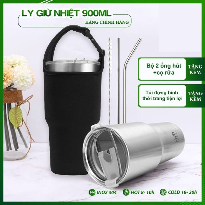 Ly Giữ Nhiệt Yeti Thái Lan 900ml Kèm Túi Xách, 2 Ống Hút Và Cọ Rửa- ly giữ nhiệt - bình giữ nhiệt | BigBuy360 - bigbuy360.vn