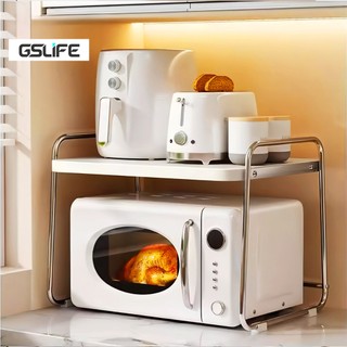 GSlife Kệ Lò Vi Sóng 52/62cm Inox-Kệ Để Đồ Nhà Bếp Thông Minh Đa Năng Kệ Gia Vị Chống Rỉ Sét