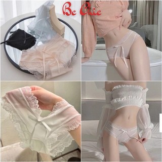 Quần lót nữ ren thun lạnh kháng khuẩn gắn nơ Q 309 BC_CHIC LINGERIE