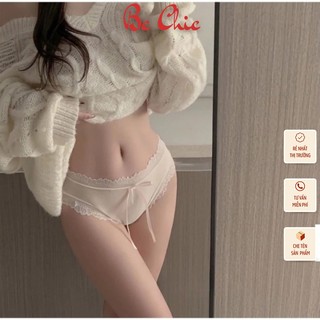 Quần lót nữ ren thun lạnh kháng khuẩn gắn nơ Q 309 BC_CHIC LINGERIE