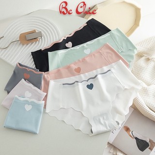 Quần lót nữ su trơn hình trái tim , quần chíp nữ kháng khuẩn siêu mỏng  BC_CHIC LINGERIE