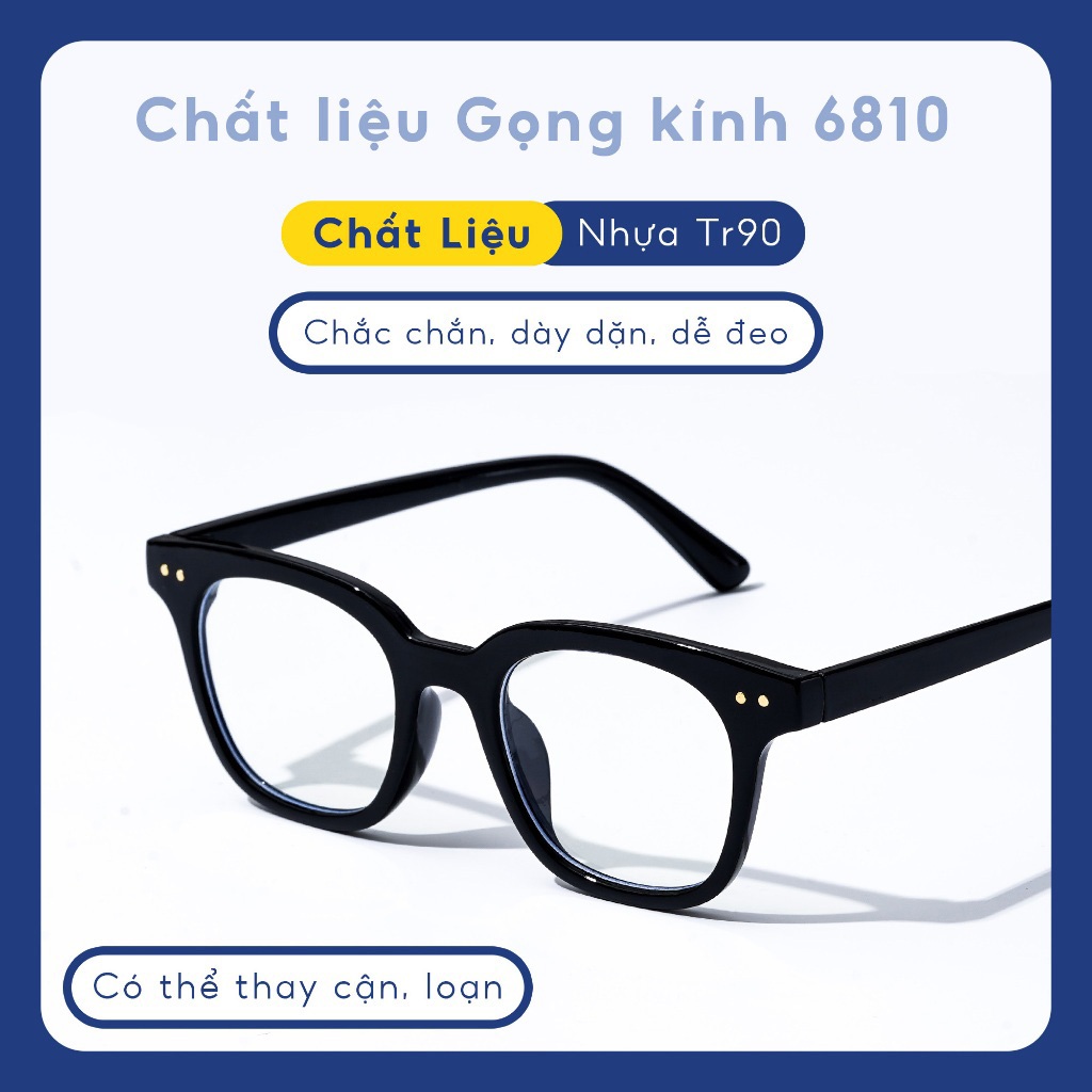Ảnh Gọng kính cận nam nữ mắt vuông chữ V phụ kiện thời trang Lilyeyewear 682310 2