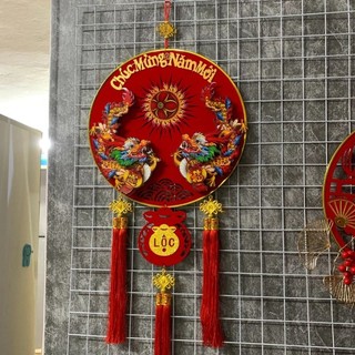 Dải treo song long 6D, trang trí decor ngày tết chữ lộc size 40 cm
