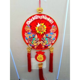 Dải treo song long 6D, trang trí decor ngày tết chữ lộc size 40 cm