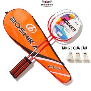 Bộ 2 Vợt Cầu Lông Căng Sẵn 8kg BSK301 Khung Hợp Kim Đại Nam Sport + Tặng 3 Quả Cầu Lông