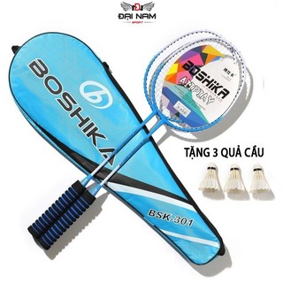 Bộ 2 Vợt Cầu Lông Căng Sẵn 8kg BSK301 Khung Hợp Kim Đại Nam Sport + Tặng 3 Quả Cầu Lông