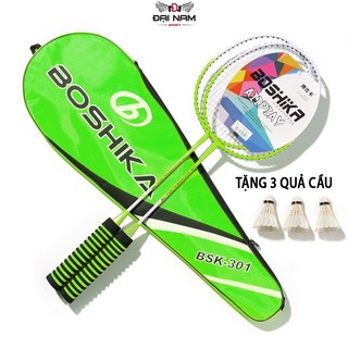 Bộ 2 Vợt Cầu Lông Căng Sẵn 8kg BSK301 Khung Hợp Kim Đại Nam Sport + Tặng 3 Quả Cầu Lông