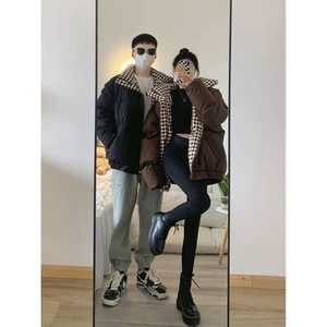 Áo khoác phao 2 mặt caro unisex dày dặn 2 lớp,áo phao đôi nam nữ mùa đông 2 mặt form rộng MT33 SP77