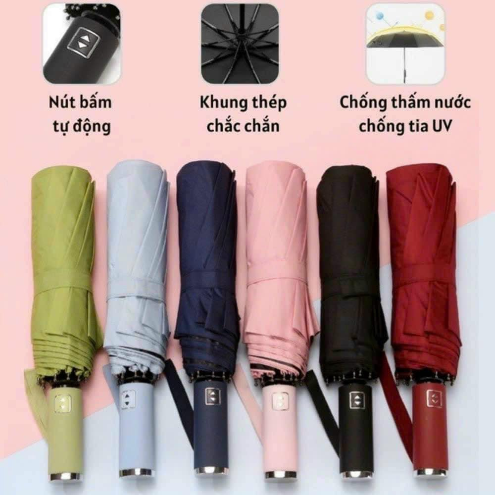 Dù Nhật che nắng mưa tự động 2 chiều - ô bấm cầm tay tự bung và gấp gọn