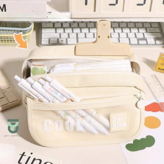 TÚI ĐỰNG BÚT COOL -  VẢI CANVAS 3 NGĂN PHONG CÁCH SỨC ĐỰNG TỪ 30-50 CÂY BÚT [JOY OFFICE]