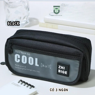 TÚI ĐỰNG BÚT COOL -  VẢI CANVAS 3 NGĂN PHONG CÁCH SỨC ĐỰNG TỪ 30-50 CÂY BÚT [JOY OFFICE]