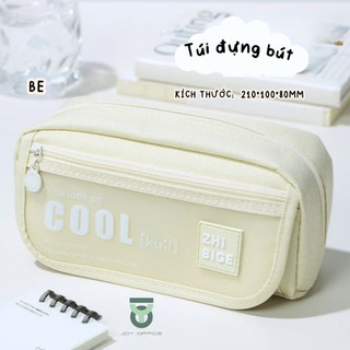 TÚI ĐỰNG BÚT COOL -  VẢI CANVAS 3 NGĂN PHONG CÁCH SỨC ĐỰNG TỪ 30-50 CÂY BÚT [JOY OFFICE]