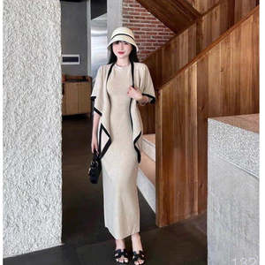 Váy len body kèm khăn dáng dài, váy len chất lông thỏ thiết kế sang chảnh gemy_official