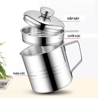 Ca lọc dầu inox 304 1,2lít