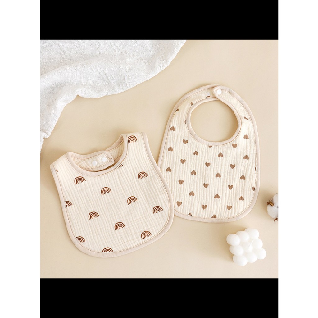 Yếm Chữ U Xô Muslin, Xô Hàn Cao Cấp Siêu Mềm Mại Cho Bé