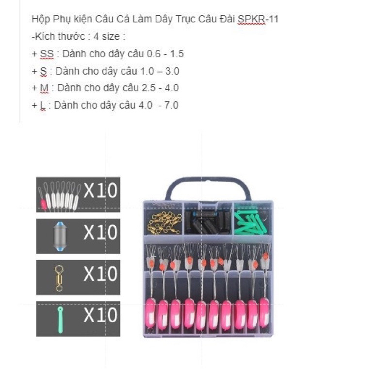 Hộp phụ kiện làm trục câu đài giá rẻ - Đồ câu Ori