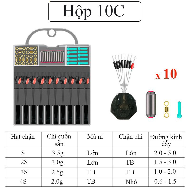 Hộp phụ kiện làm trục câu đài giá rẻ - Đồ câu Ori