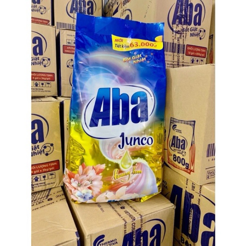 Bột giặt nhiệt hương hoa ABA Junco 5,1kg/ sạch tinh tơm 5,7kg