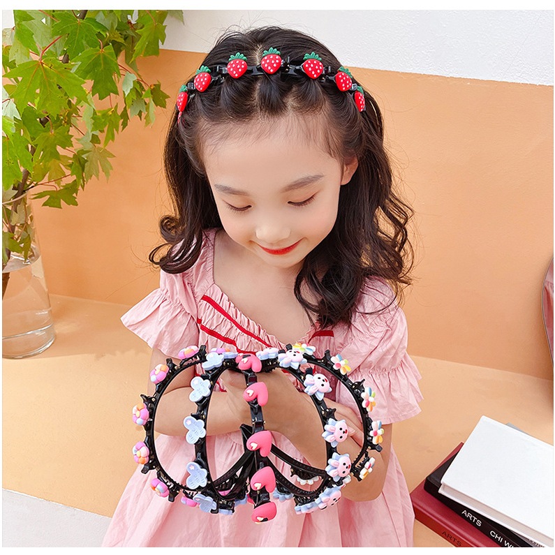 Bờm tóc, cài tóc kẹp bện tóc CHO BÉ đính stick siêu xinh, cute C20