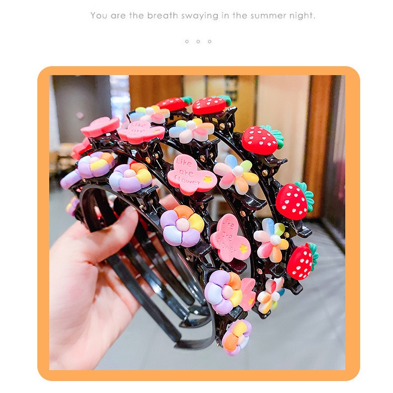 Bờm tóc, cài tóc kẹp bện tóc CHO BÉ đính stick siêu xinh, cute C20