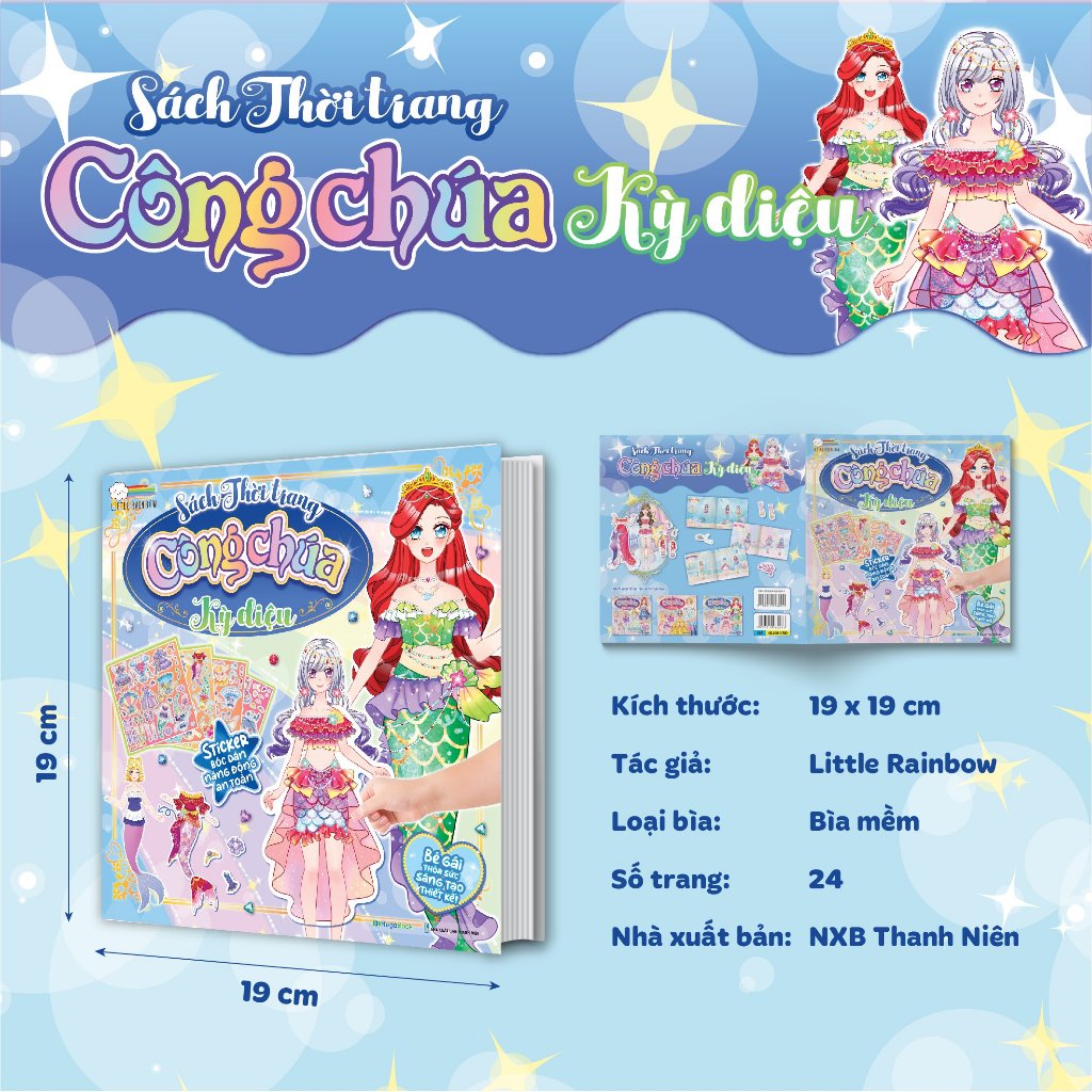 Ảnh Sách Thời Trang Công Chúa Kỳ Diệu - Bóc dán 100+ stickers váy, phụ kiện xinh đẹp cho bé gái 2