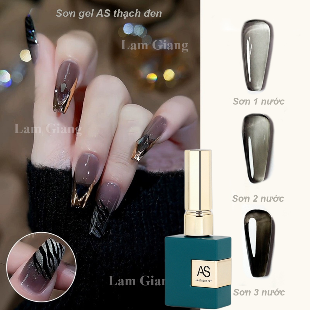 Sơn gel trong đen AS, sơn thạch đen