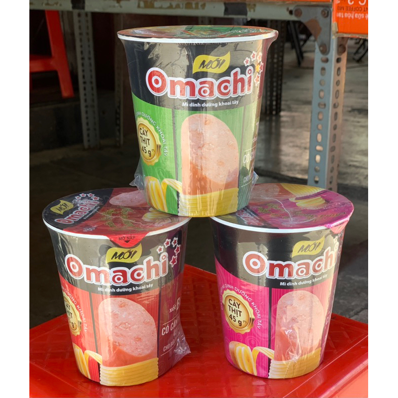 Combo 3 ly mỳ Omachi (có cây thịt thật) 45g | Shopee Việt Nam