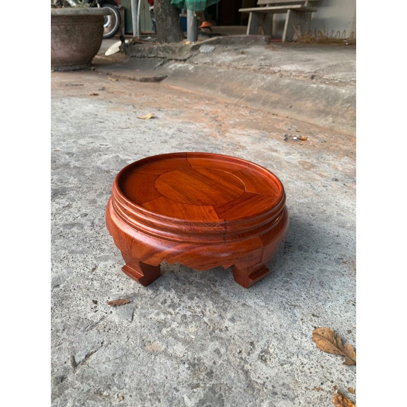 Kỷ Tròn , Đế Tượng , Đôn nhỏ gỗ Hương Đá Cỡ lọt lòng từ 12 đến 32 Cao 9 cm