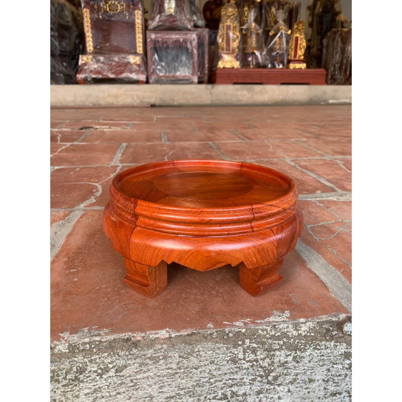 Kỷ Tròn , Đế Tượng , Đôn nhỏ gỗ Hương Đá Cỡ lọt lòng từ 12 đến 32 Cao 9 cm