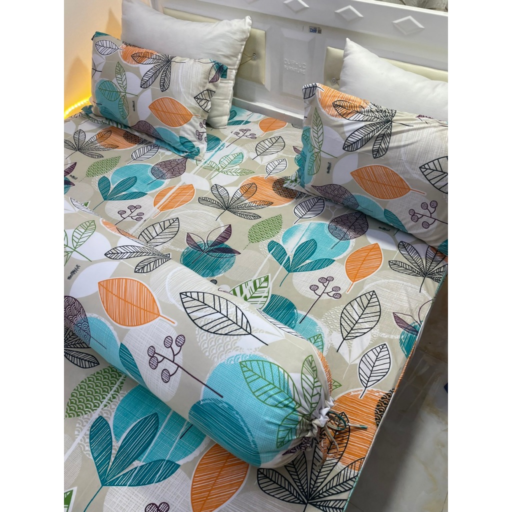 BỘ GA THUN LẠNH HOA LÁ ĐỦ MÀU ĐỦ SIZE thun mát lạnh, dễ giặt nhanh khô, không xù lông hoàng hà bedding