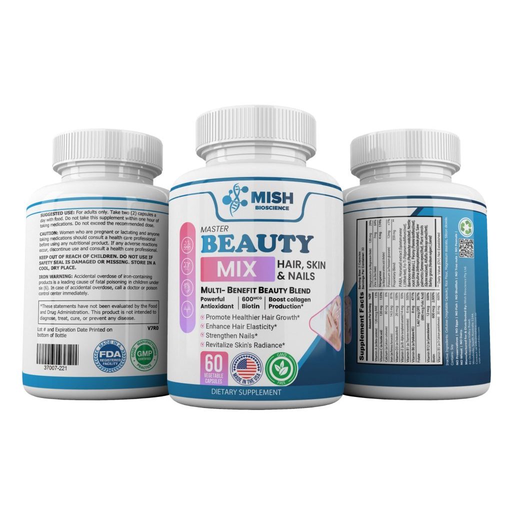 Viên Uống Kích Thích Mọc Tóc, Đẹp Da Và Móng Cao Cấp Master Beauty Mix