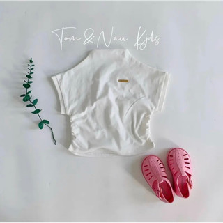 A23-Áo cộc tay cổ hến bé gái đính tag cực sang - Size 8-35Kg