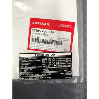 Tem thông số lớn Honda Air Blade ab 110 125 Click 110 Vn