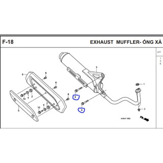 Ốc bắt pô Vision vs 110 2015 2017 2019 Sh mode Lead 125 Click 110 ( giá 1 con )