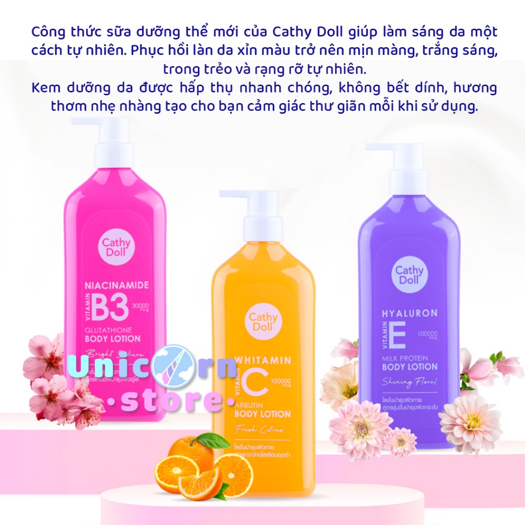 Sữa Dưỡng Thể Giàu Vitamin Cathy Doll Vitamin Body Lotion 450mL