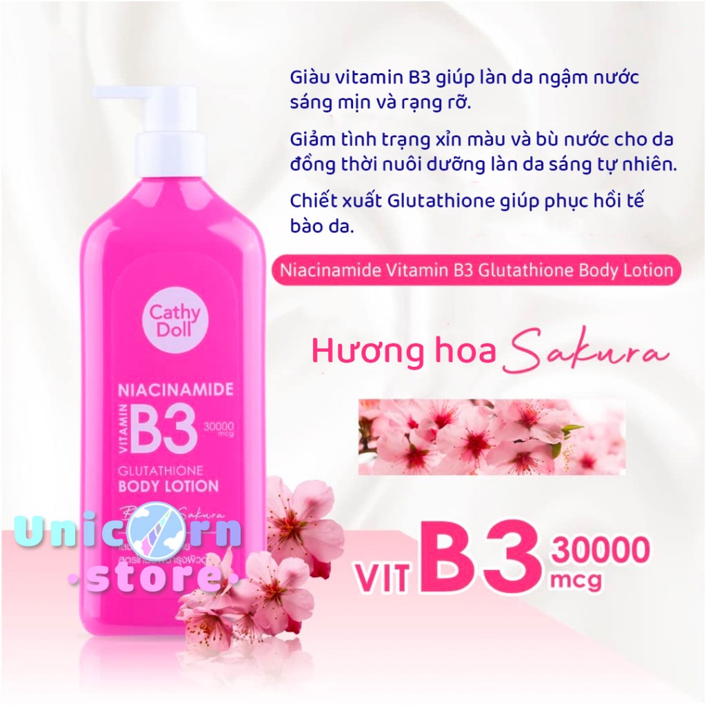 Sữa Dưỡng Thể Giàu Vitamin Cathy Doll Vitamin Body Lotion 450mL