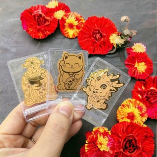 Miếng dán thần tài RỒNG, Mèo, Hổ HOT tết 2024 ( có keo dán )