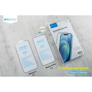 Kính cường lực iPHONE FuLL màn 9D trong suốt kèm bảo vệ loa CHÍNH HÃNG KUZOOM cho iPHONE X  -> 16Pro Max