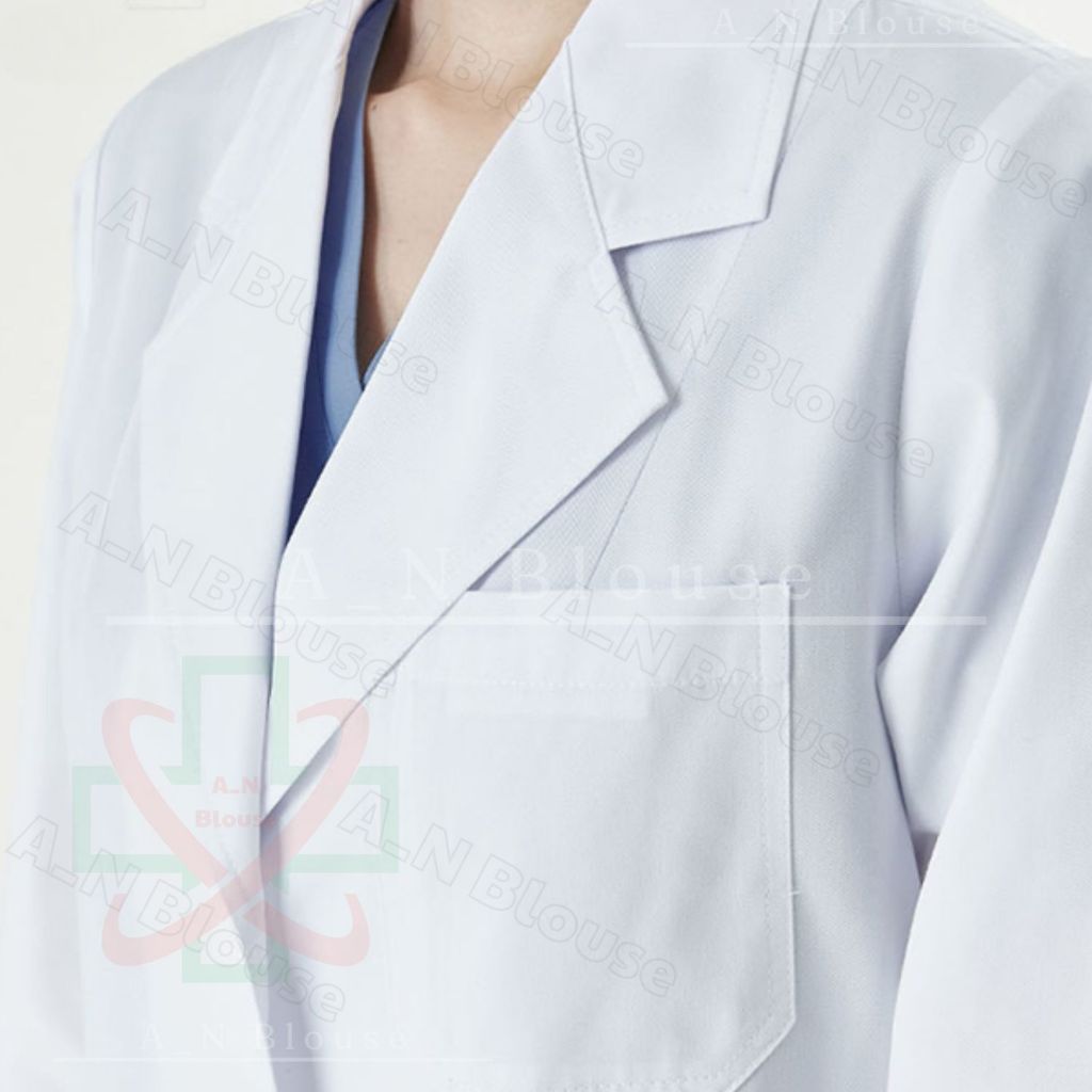 Áo bác sĩ, Áo choàng vải KAKI dài gần đầu gối phục vụ cho bệnh viện, các phòng thí nghiệm, spa, thẩm mĩ viện