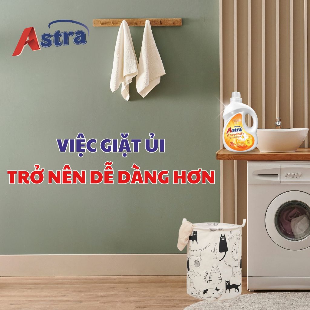 Nước giặt Astra Thái Lan</strong> giúp cho bạn dễ dàng hơn trong việc giặt ủi