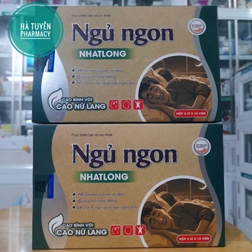 Ngủ ngon NhatLong- Hộp 30 viên- Hỗ trợ dưỡng tâm, an thần, giảm căng thẳng, ngủ ngon giấc