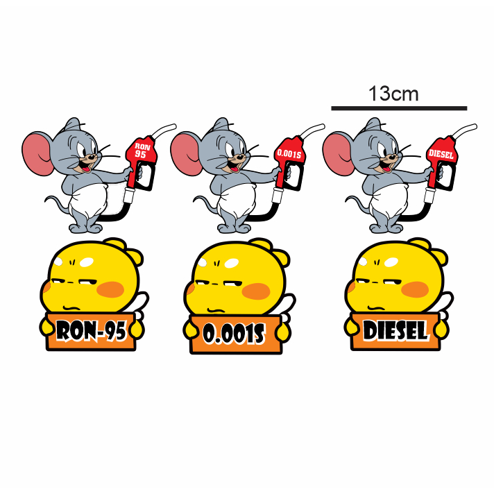 Sticker, decal Jerry dán nắp bìn ô tô Nhãn Dán | Shopee Việt Nam