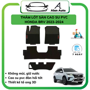 Thảm lót sàn xe Honda BRV 2022, bộ trải sàn cao su PVC đúc, không mùi dễ dàng vệ sinh giá tốt