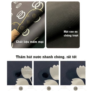 Thảm trải sàn nhà bếp thấm hút nước vải tảo cát cao cấp,thảm chùi chân lót cao su chống trơn trượt dễ dàng vệ sinh