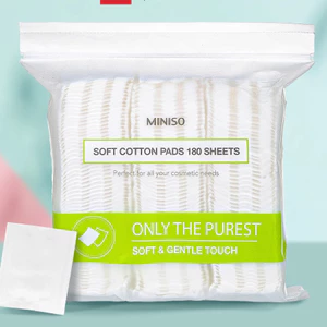 Bông tẩy trang Dụng cụ trang MINISO Miếng bông mềm180 trắng - Hàng chính hãng [Hỏa Tốc]