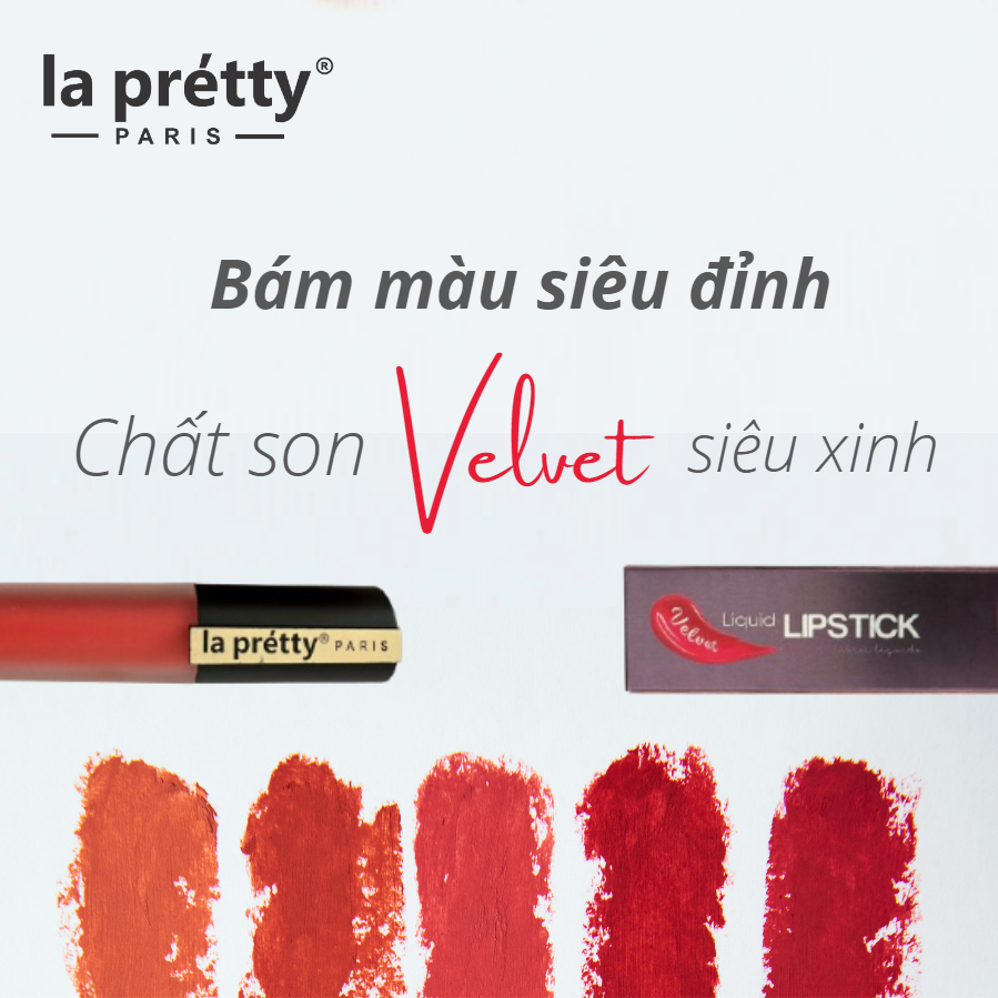 Son La Pretty velvet chất son mịn lì như nhung