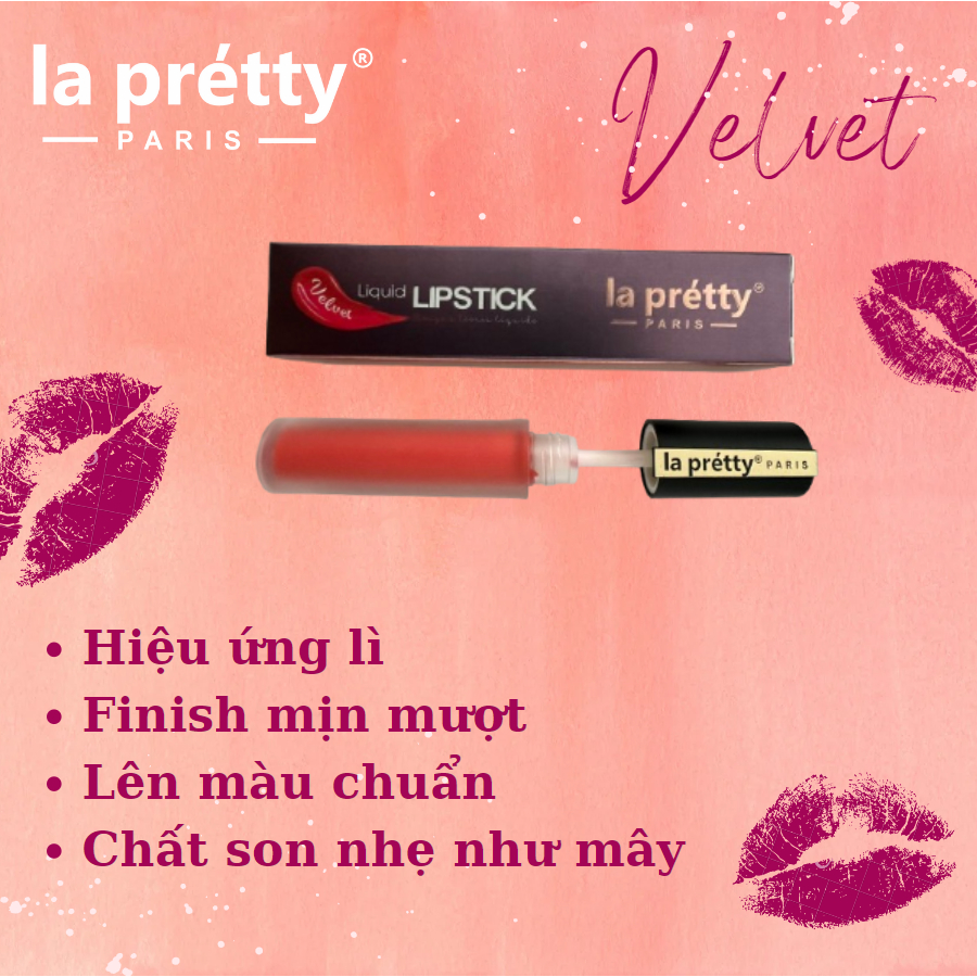 Son La Pretty velvet chất son mịn lì như nhung